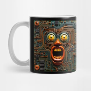 Artificial Munch's The Scream Circiut Board Chip Diagram Mug